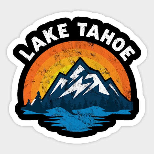 Lake Tahoe Nevada California USA Sticker by JKFDesigns